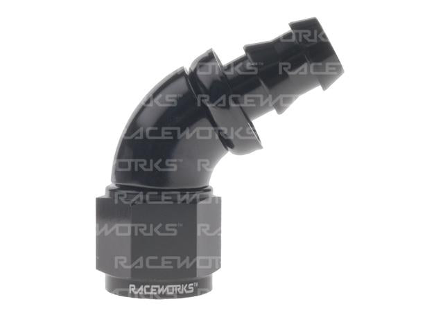 Raceworks Push Lok Hose Fitting An-8 60 Deg