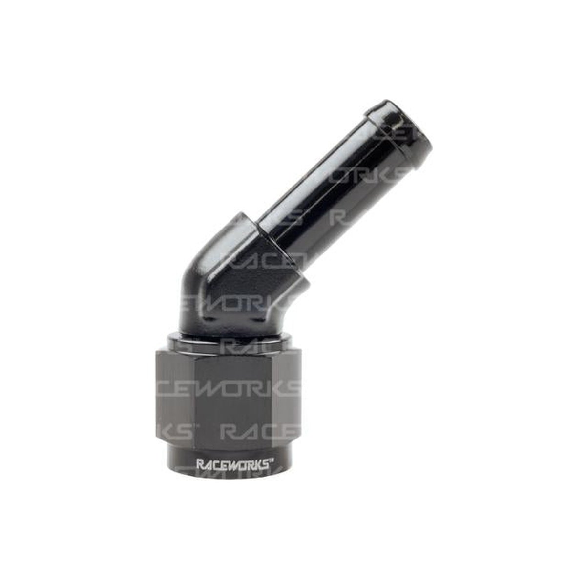 Raceworks Female An-6 To 3/8" Barb 45 Deg