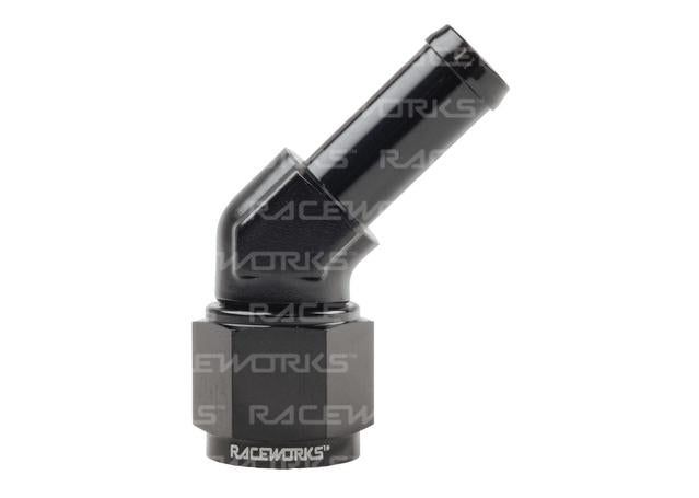 Raceworks Female An-8 To 3/8'' Barb 45 Deg