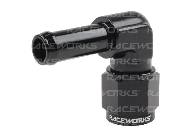 Raceworks Female An-8 To 3/8'' Barb 90 Deg