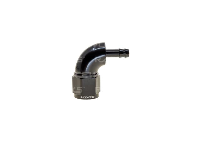 Raceworks AN-10 Female Swivel To 5/16in. 90 Deg Barb