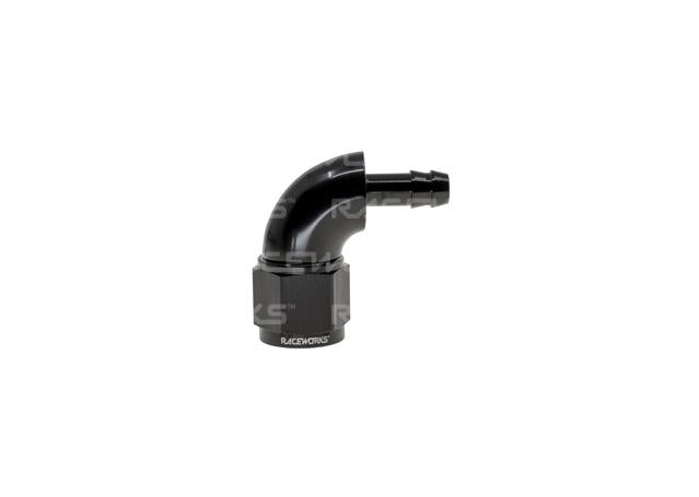 Raceworks AN-10 Female Swivel To 3/8in. 90 Deg Barb