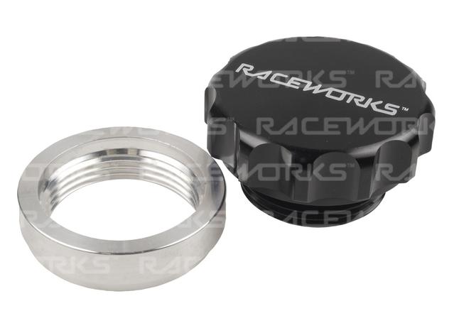 Raceworks Weld On Aluminum Filler With Black Male Cap 1.5In