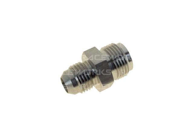 Raceworks Stainless 11/16in.-18 Inverted Flare To AN-6 Male Flare Power Steering Adapter