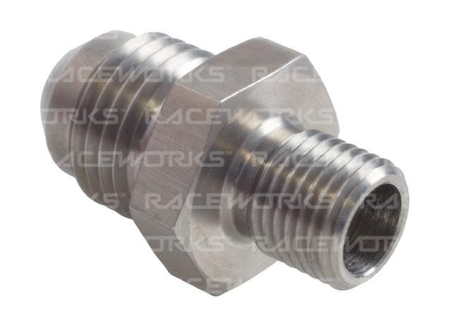 Raceworks Metric Male M10X1.0 To Male Flare An-6 Stainless High Flow