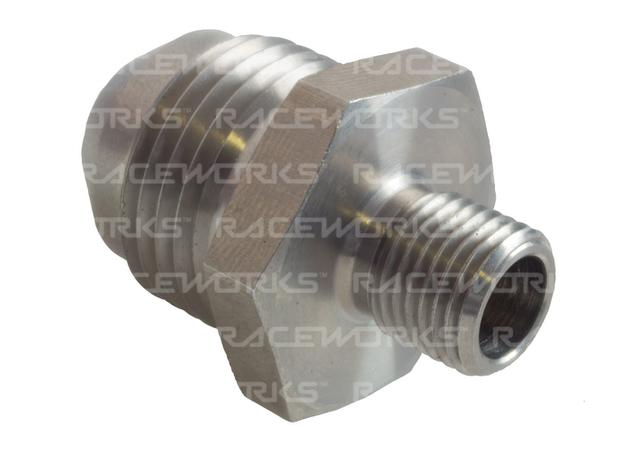 Raceworks Metric Male M10X1.0 To Male Flare An-8 Stainless High Flow