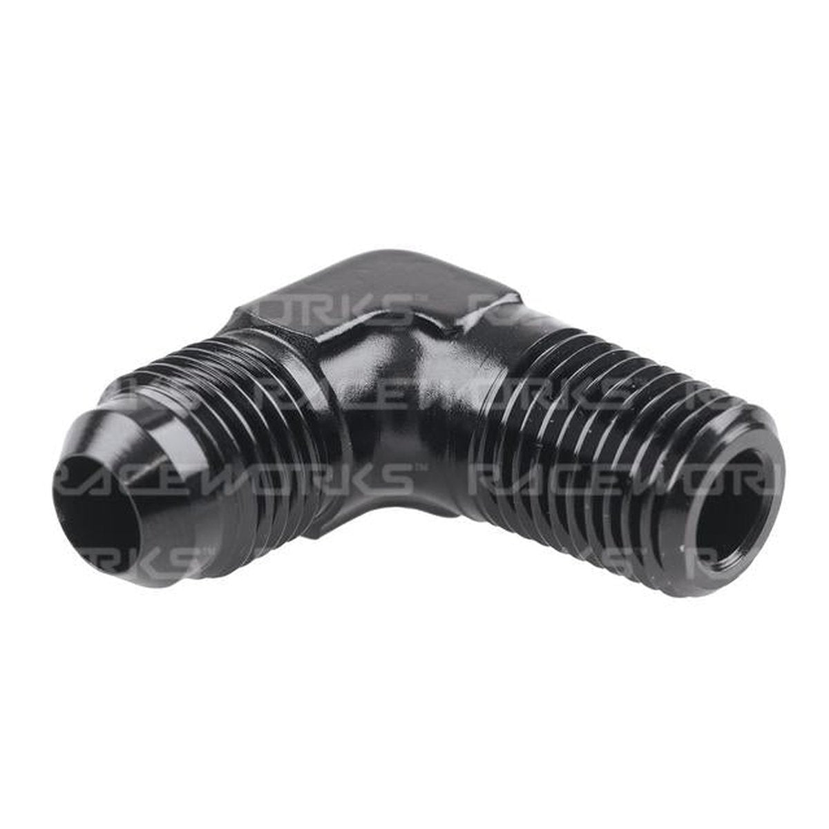 Raceworks An-6 Male Flare To Npt 1/4" 90 Deg