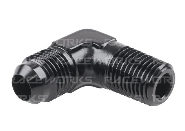 Raceworks An-10 Male Flare To Npt 1/2" 90 Deg
