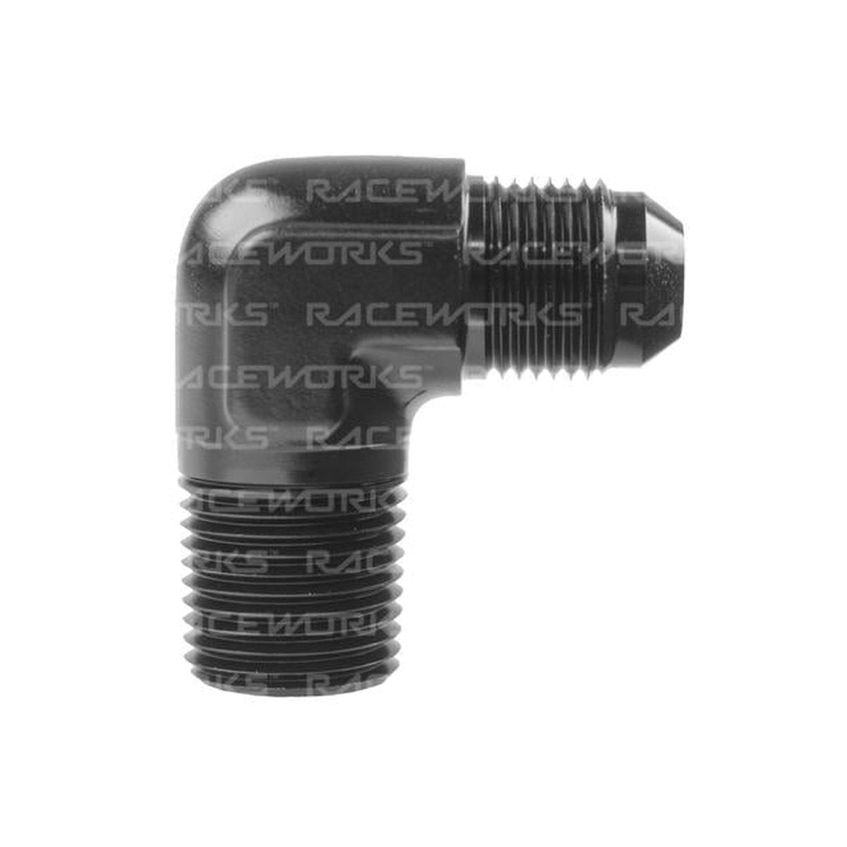 Raceworks An-8 Male Flare To Npt 1/2" 90 Deg