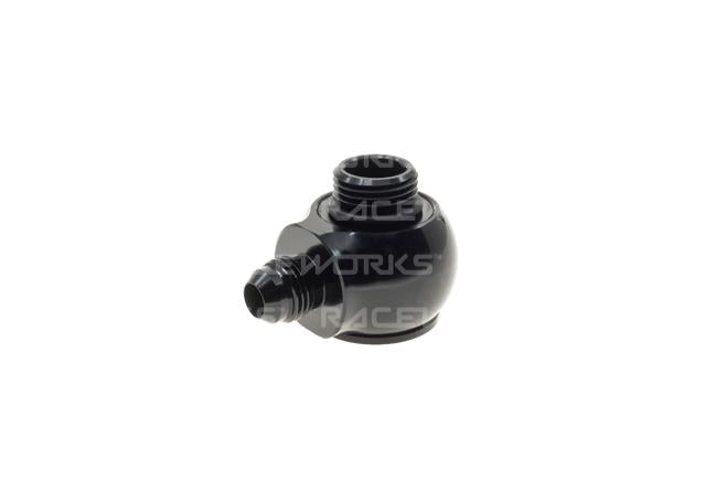 Raceworks Low Profile Banjo Adapter Male Flare AN-6 To Orb AN8