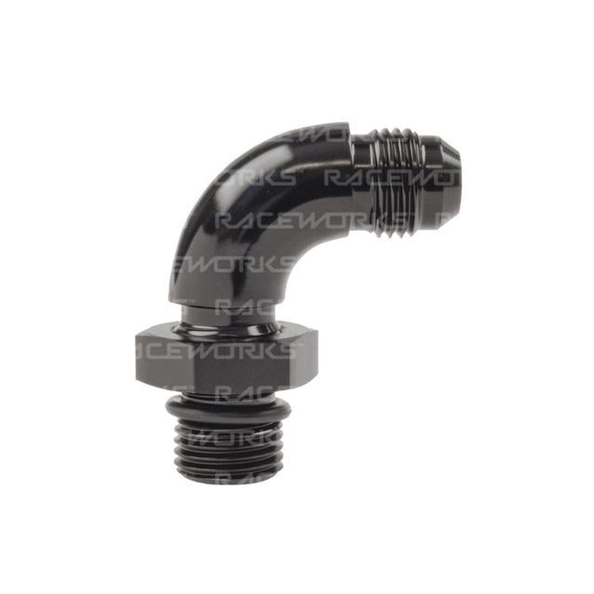 Raceworks An-6 90Deg O-Ring Boss To Male Flare Adapter