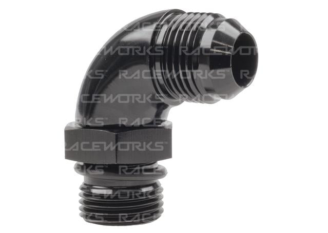 Raceworks An-10 90Deg O-Ring Boss To Male Flare Adapter