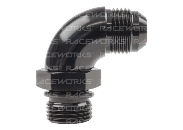 Raceworks An-10 90Deg O-Ring Boss To Male Flare Adapter