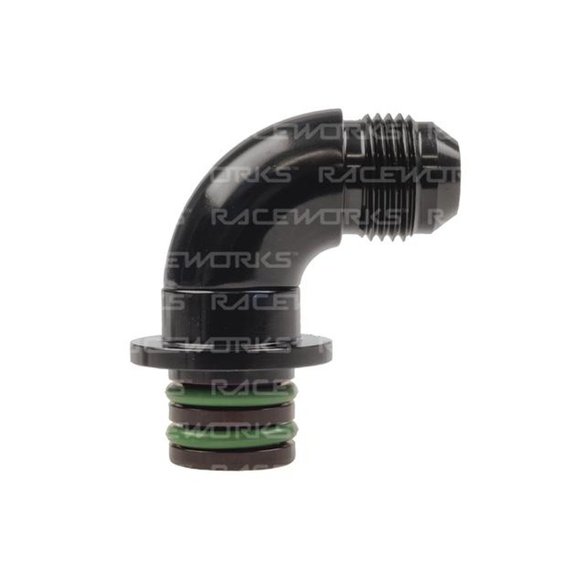 Raceworks ZF 6HP Transmission Adapter An-8 90Deg (20mm O.D)