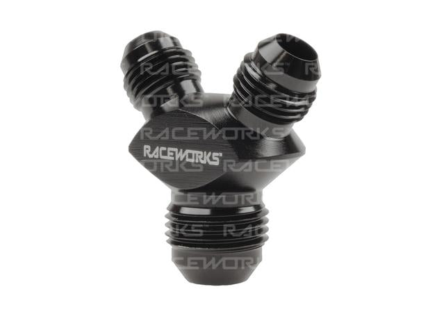 Raceworks Y Block Male Flare An Thread 1 X An-8 To 2 X An-6