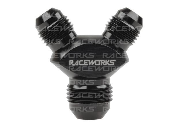 Raceworks Y Block Male Flare An Thread 1 X An-8 To 2 X An-6