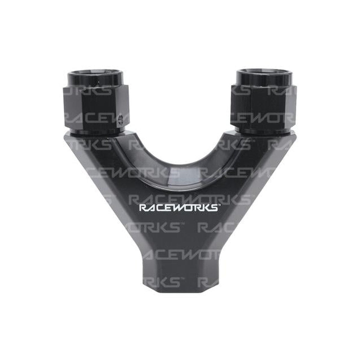 Raceworks Y Block 2X Female An-6 Swivels 1X An-8 O-Ring Port