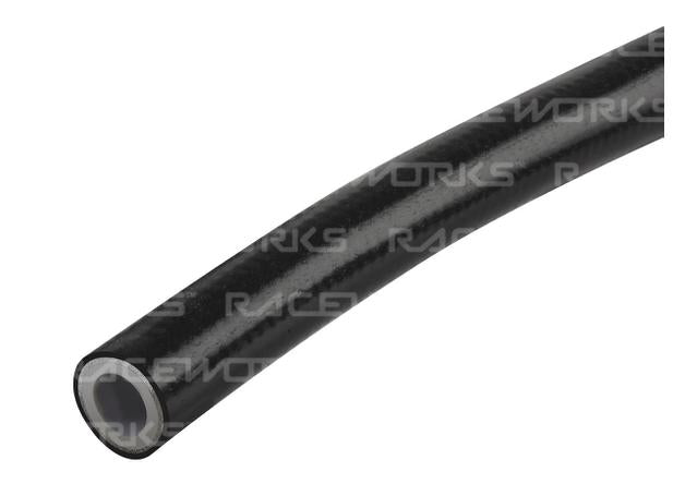 Raceworks Braided Teflon E85 Hose With Black Pvc Cover An-3 5 Metres