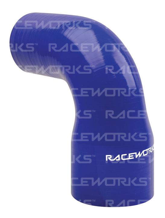 Raceworks Silicone 90 Reducer Elbow 1.75-2.00" (45-51mm) Blue