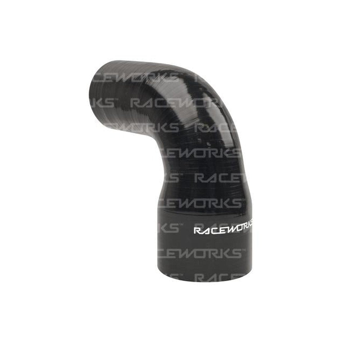 Raceworks Silicone 90 Reducer Elbow 3-3.5" (76-89mm) Black