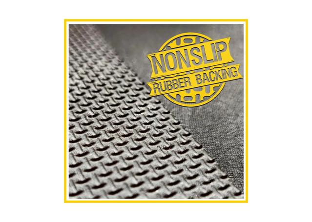 Razorback 4x4 Front Pair Black Neoprene Seat Covers Charcoal Stitching (Suits Toyota Hilux 7th Gen Workmate Bucket & Bench)