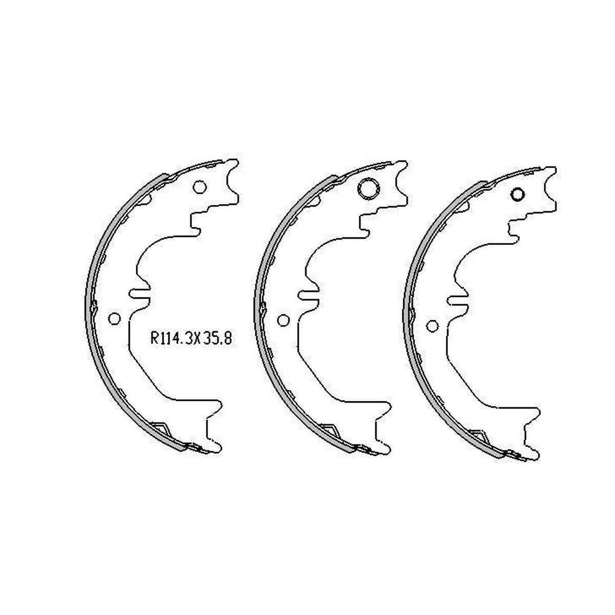 RDA Brake Shoe Set R1745