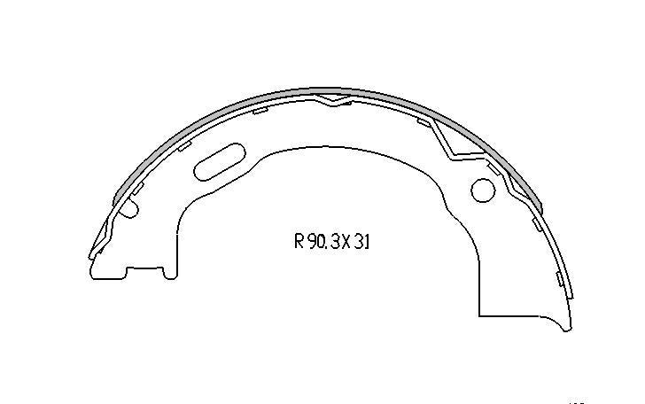 RDA Brake Shoe Set R1774