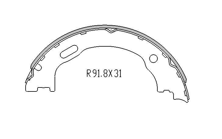 RDA Brake Shoe Set R2019