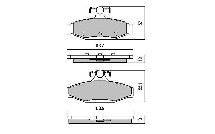 RDA GP Max Brake Pad Set Rear RDB1106