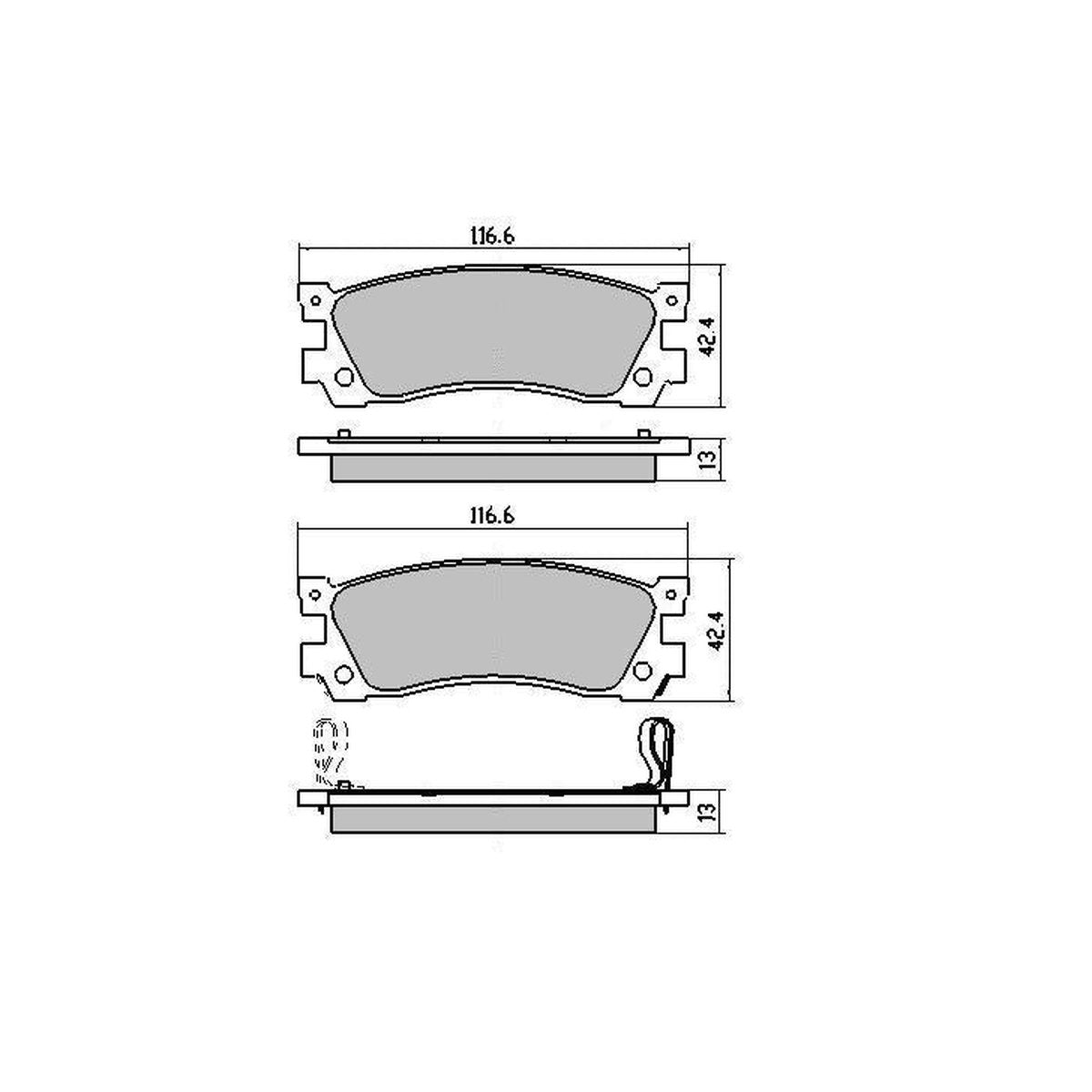 RDA GP Max Brake Pad Set Rear RDB1112