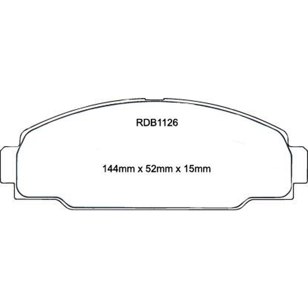 RDA GP Max Brake Pad Set Front RDB1126