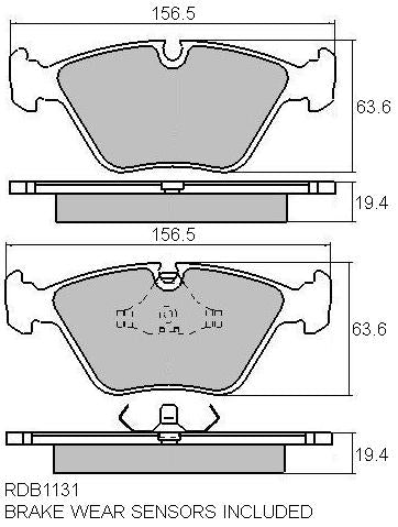 RDA GP Max Brake Pad Set Front RDB1131