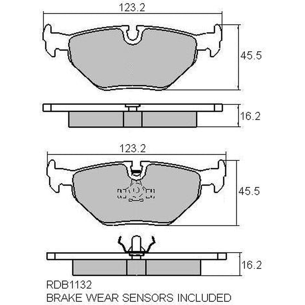 RDA GP Max Brake Pad Set Rear RDB1132