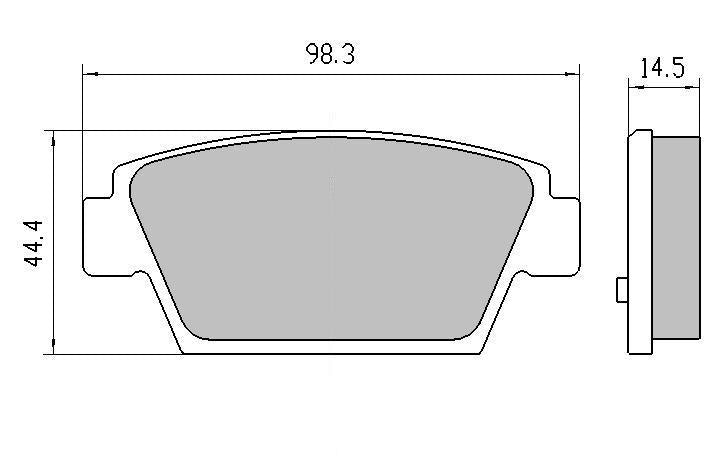 RDA GP Max Brake Pad Set Rear RDB1143