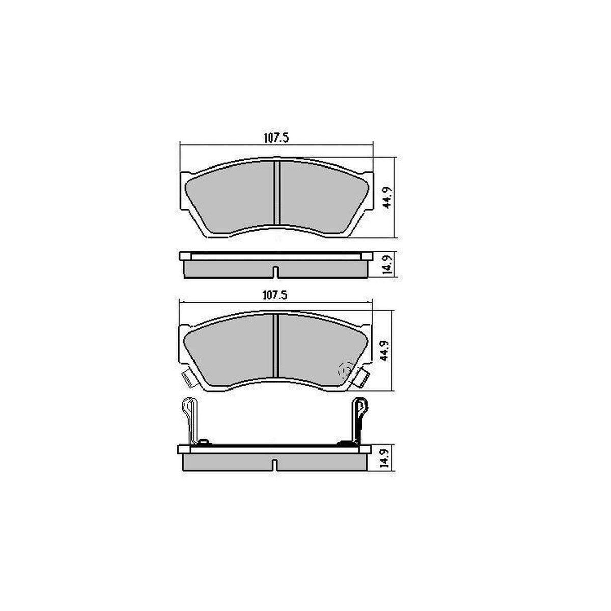 RDA GP Max Brake Pad Set Front RDB1155