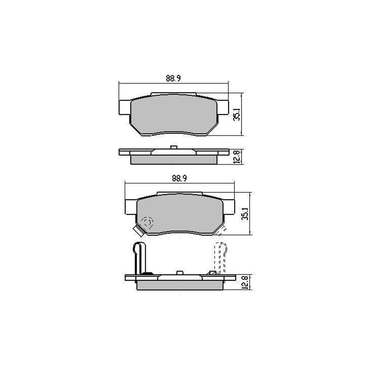 RDA GP Max Brake Pad Set Rear RDB1163
