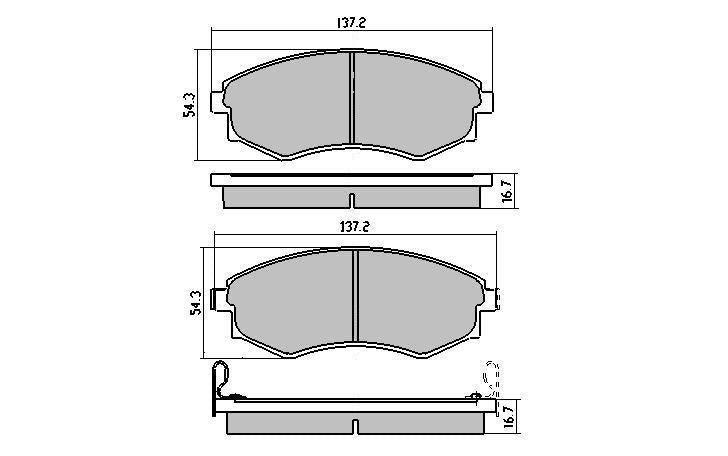 RDA GP Max Brake Pad Set Front RDB1167