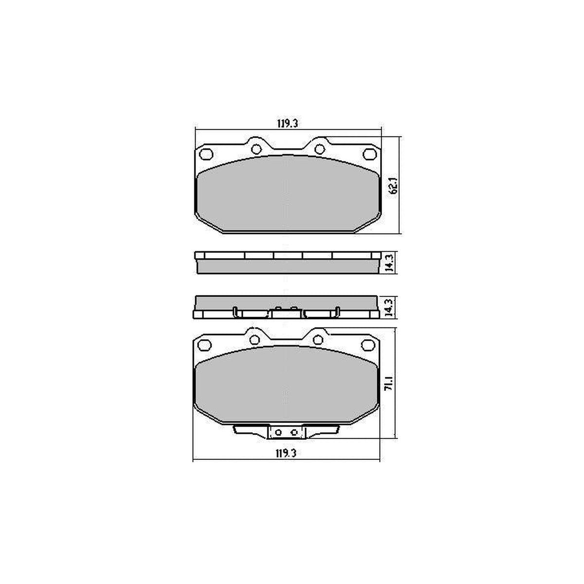RDA GP Max Brake Pad Set Front RDB1170