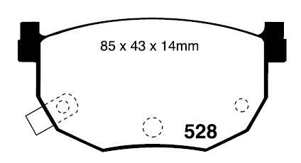 RDA GP Max Brake Pad Set Rear RDB1174