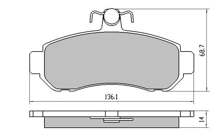 RDA GP Max Brake Pad Set Front RDB1203