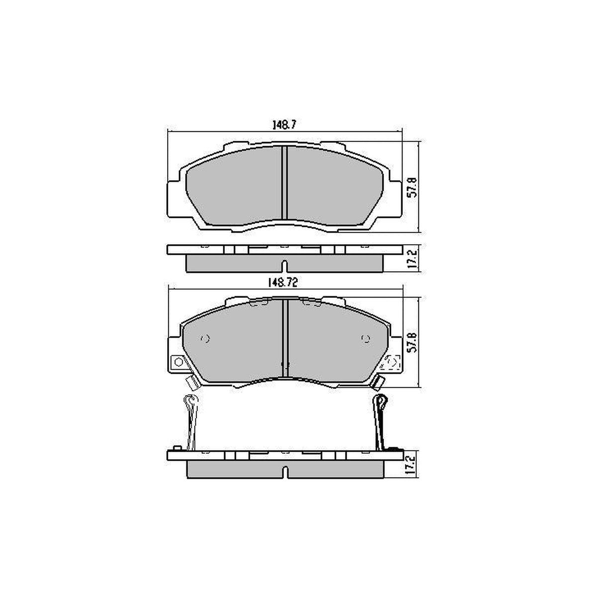 RDA GP Max Brake Pad Set Front RDB1206