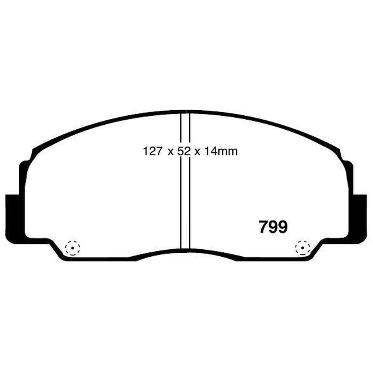 RDA GP Max Brake Pad Set Front RDB1212