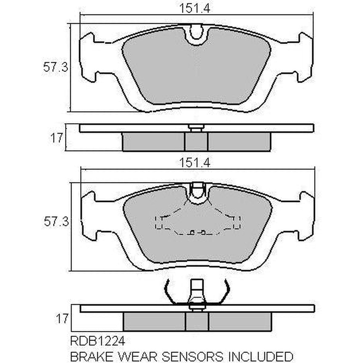 RDA GP Max Brake Pad Set Front RDB1224
