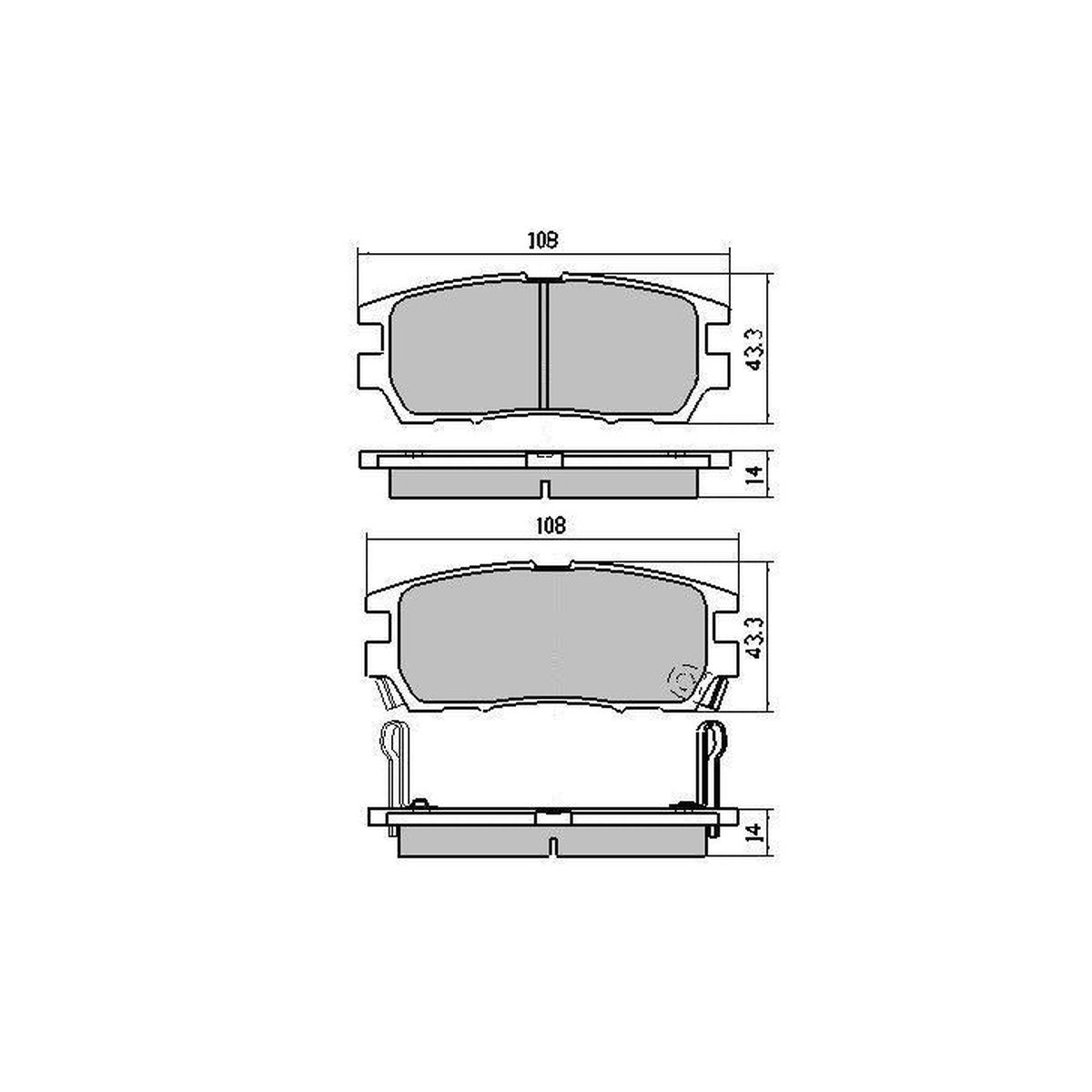 RDA GP Max Brake Pad Set Rear RDB1231