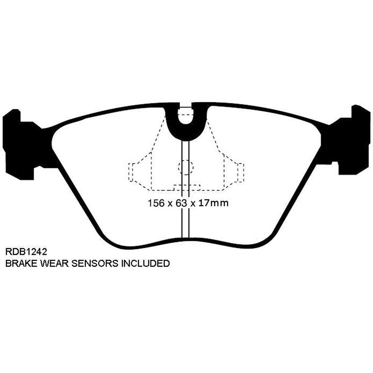 RDA GP Max Brake Pad Set Front RDB1242