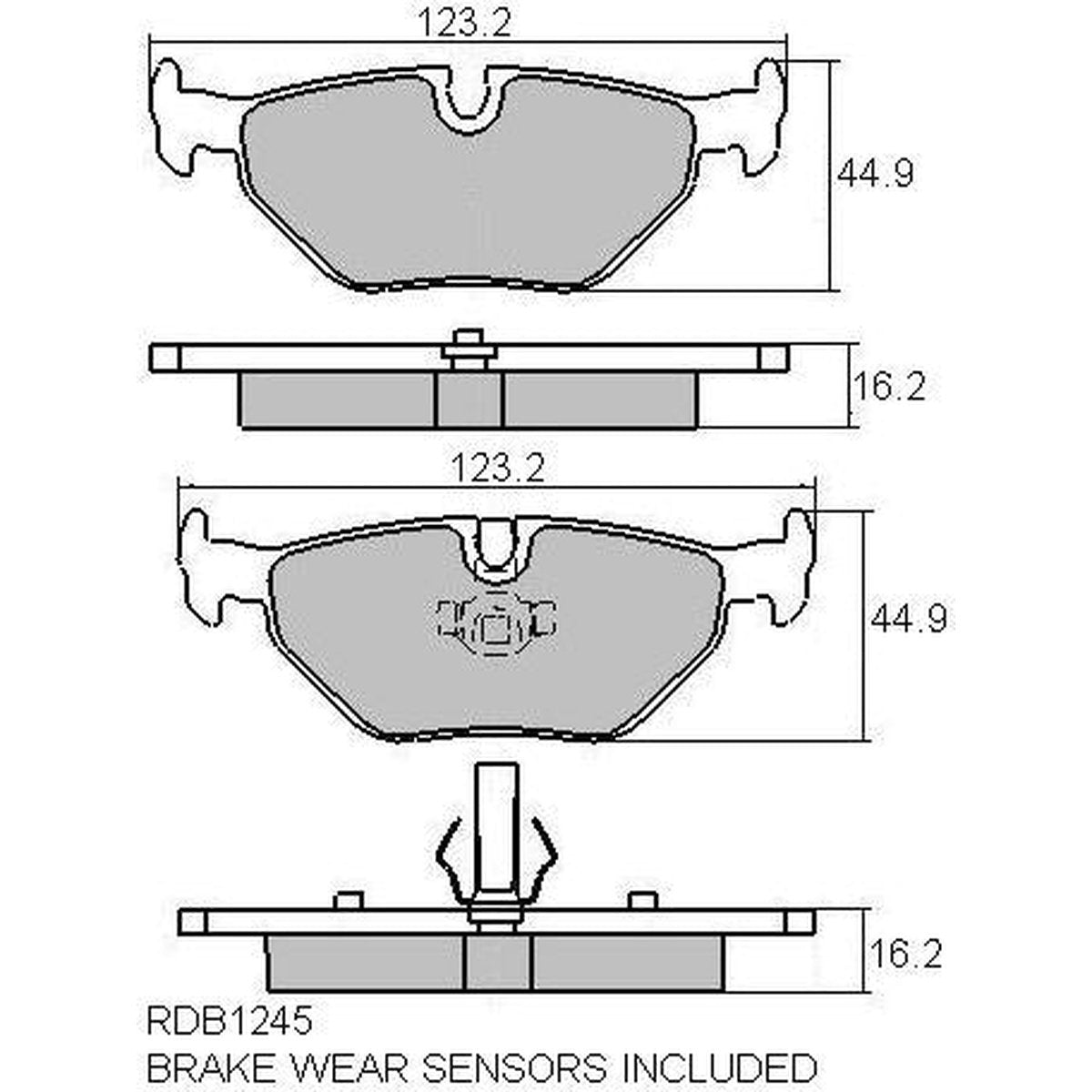 RDA GP Max Brake Pad Set Rear RDB1245
