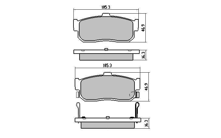 RDA GP Max Brake Pad Set Rear RDB1247