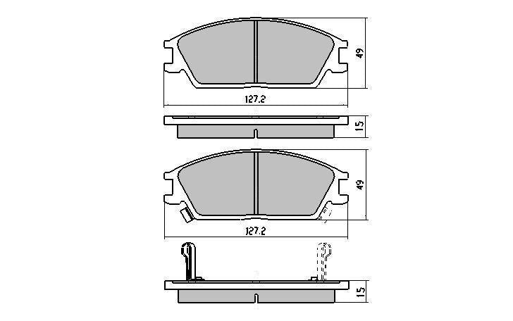 RDA GP Max Brake Pad Set Front RDB1252