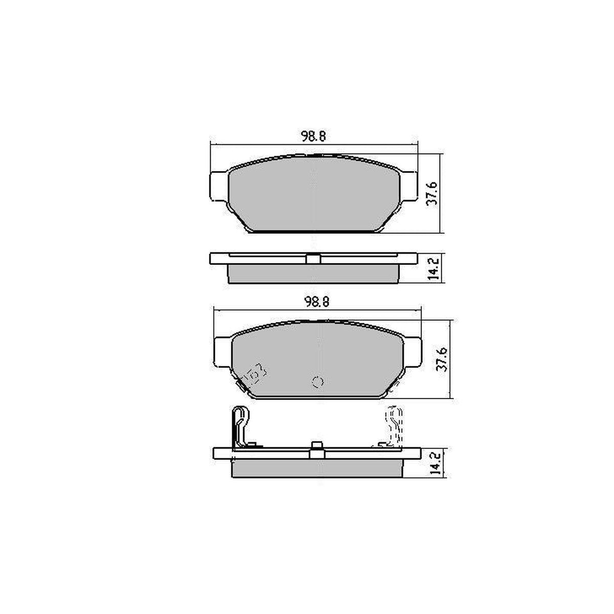 RDA GP Max Brake Pad Set Rear RDB1278
