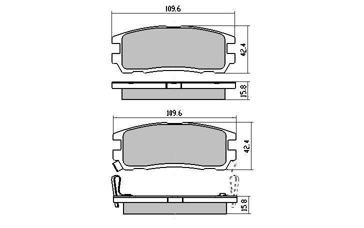 RDA GP Max Brake Pad Set Rear RDB1280